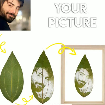 Your Picture on Leaf | Leaf Engraving