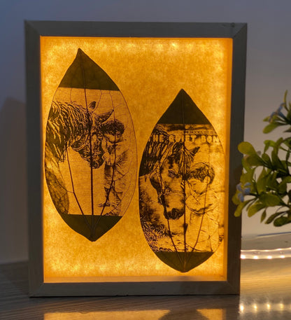 Your Picture on Leaf | Leaf Engraving