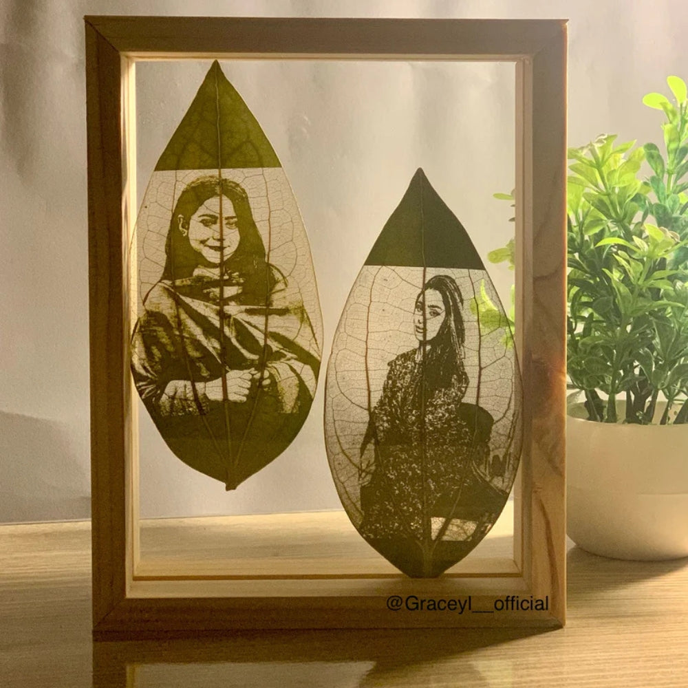 Your Picture on Leaf | Leaf Engraving