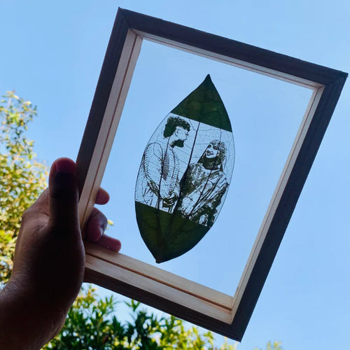 Your Picture on Leaf | Leaf Engraving