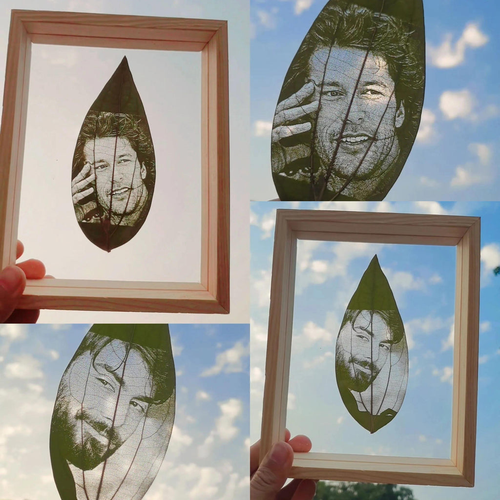 Your Picture on Leaf | Leaf Engraving